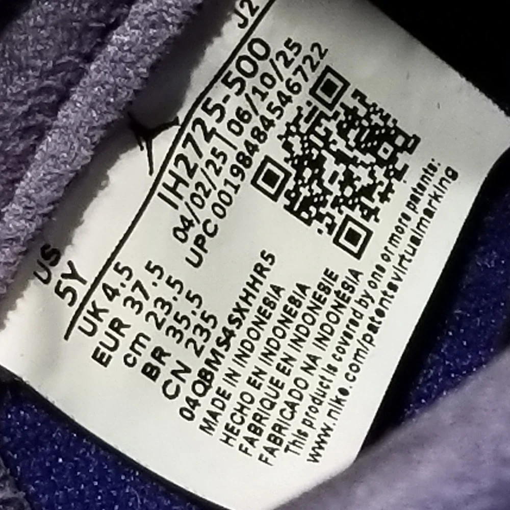 Size 5Y Nike Air Jordan 1 Low VooDoo Zion Williams PURPLE BLACK IH2725-500